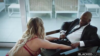 Guy with huge black cock fucks curvy blondie Kayley Gunner