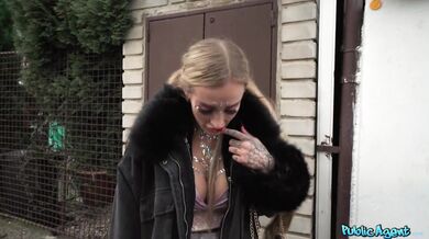 Tattooed Czech dancer gets a surprise fuck and a creampie in the morning